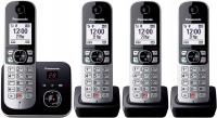 Telefon STACJONARNY bezprzewodowy 4 SŁUCHAWKI Panasonic KX-TG6864GB
