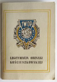 Legitymacja do Odznaki Kościuszkowskiej