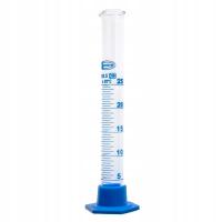 Cylinder miarowy menzurka kl. B szklany 25 ml stopka plastikowa