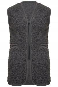 DŁUGA KAMIZELKA WEŁNIANA 100% WEŁNA