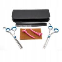 Zestaw fryzjerski do strzyżenia nożyczki degażówki
