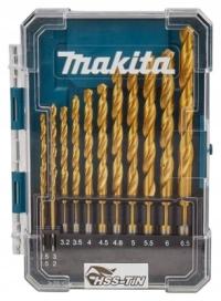 Makita D - 72855 HSS-TiN набор сверл по металлу 13 шт. сверла 1,5-6,5 мм