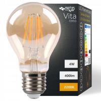 Żarówka LED E27 FILAMENT 4W ciepła 2200K EDISON RETRO OZDOBNA ŻARNIK