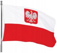 Flaga z Godłem Polski PREMIUM 150x92 cm Polska Flaga Na Maszt