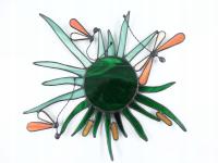 Miseczka witrażowa / Świecznik WAŻKI POMARAŃCZOWE II