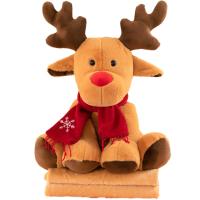 Maskotka Renifer świąteczny 3w1 pluszak przytulanka z poduszką kocyk prezen