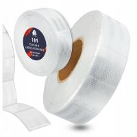 Taśma Odblaskowa Samoprzylepna Konturowa Biała 1M Ostrzegawcza 5x5cm