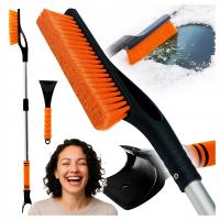 Zestaw Skrobaczek Do Odśnieżania Szyb Samochodu 2w1 z Teleskopową Szczotką
