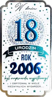 Открытка на 18 лет для рожденных в 2006 году открытки на 18-й день рождения PM345