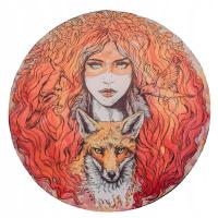 BĘBEN SZAMAŃSKI Z WZOREM PIĘKNO I WILK VINTAG