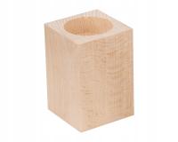 Подсвечник деревянный квадратный 8 см декупаж