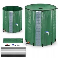 Składany Zbiornik pojemnik na deszczówkę, beczka na wodę 750 l zielony