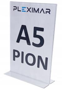 Stojak informacyjny typu omega z plexi A5 PION