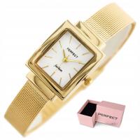 Женские часы PERFECT Duna BOX GRAVER злотый классический прямоугольный