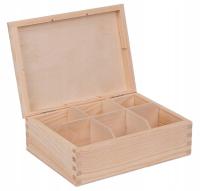 Деревянная коробка коробка чая 6 отсеков
