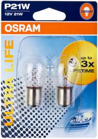 Żarówka samochodowa Osram P21W Ultra Life 12V 21W 7506ULT-02B BA15s 2szt.