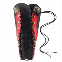 Wysokiej jakości karwasz na ramię ze skóry bydlęcej do tradycyjnego łuku w kolorze czerwonym