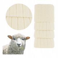 Getry Damskie na Nogi Wełna Ocieplacze na Łydki Ciepłe Cerber ECRU