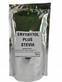 Erytrytol PLUS Stewia słodzik Naturalny zamiennik cukru 500g