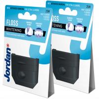 2X JORDAN зубная нить отбеливание, отбеливание фтора мята освежает 25 м
