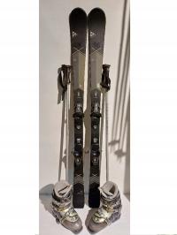 Komplet Narty Fischer 145 cm + buty + kije