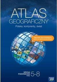 Atlas geograficzny Polska, kontynenty Kl. 5-8