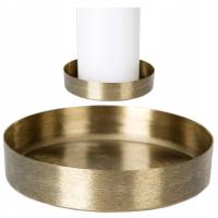 TACA TACKA PODSTAWKA ZŁOTA METALOWA loft 10cm na stół świece dekoracje mała