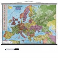 Europa Kodowo-drogowa Mapa Europy 1:3500000 160x120cm Rurki PCV 2024