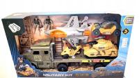 DUŻY ZESTAW MILITARNY CIĘŻARÓWKA POJAZDY WOJSKOWE HELIKOPTER