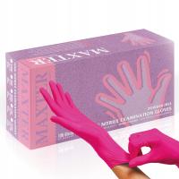 Нитриловые перчатки розовые перчатки розовые одноразовые M Maxter 100 шт.