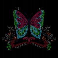 Duży arkusz z cyrkoniami do termotransferu - motyl