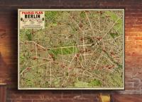 Stary plan BERLIN 1906r. 50x40cm