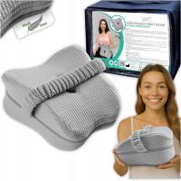 ОРТОПЕДИЧЕСКАЯ ПОДУШКА ДЛЯ СНА С ЭФФЕКТОМ ПАМЯТИ, КЛИН ДЛЯ НОГ МЕЖДУ КОЛЕНЯМИ, СЕРЫЙ