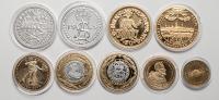 Zestaw numizmatów, kopie monet, 9 sztuk