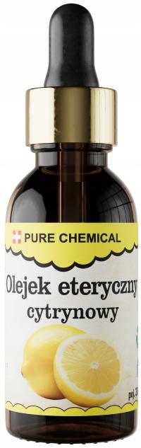 OLEJEK ETERYCZNY CYTRYNOWY ŚWIEŻA CYTRYNA NATURALNY BEZ DODATKÓW 30ml STRES