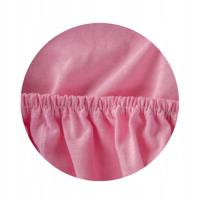 PRZEŚCIERADŁO JERSEY DO ŁÓŻECZKA 120x60 BAWEŁNA - różowy