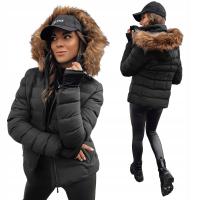 Стеганая женская зимняя куртка с капюшоном XL