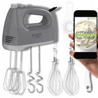 Mikser ręczny Adler Europe 750 W srebrny/szary 5 prędkości turbo