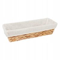 KOSZYK NA PIECZYWO NA BUŁKI BAGIETKI BRĄZOWY Z MATERIAŁOWĄ WYŚCIÓŁKĄ 39x14