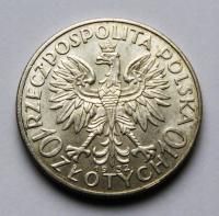 Polska 10zł. Polonia 1932r bzm- SREBRO