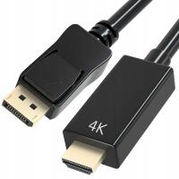 КАБЕЛЬ DISPLAY PORT к HDMI DP DisplayPort 4K
