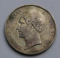 Belgia 5franków Leopold II 1853r -rzadka SREBRO