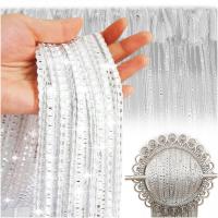 FIRANA GOTOWA FIRANKA DO SALONU POKOJU SZNURKOWA SREBRNY PASEK 300x250cm