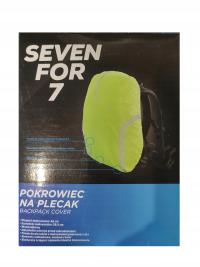 Pokrowiec na plecak 20-25 l Seven For 7 neonowy, elementy odblaskowe OUTLET