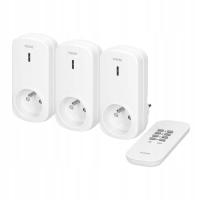 Gniazdo elektryczne Virone 3 gniazda zdalnie sterowane z uziemieniem biały