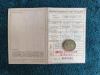 Kolekcjonerski dowód rejestracyjny Władymirec T 25 A 2 1983r