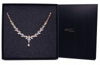 Kolia 18k złota naszyjnik cyrkonie blask swarovski
