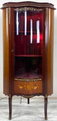 STYLOWA WITRYNA GABLOTKA NAROŻNA LUDWIK XV SERWANTKA EMPIRE ORZECH YA1