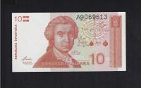 BANKNOT CHORWACJA - 10 dinarów - 1991 rok, UNC-