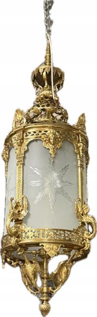 WISZĄCA LAMPION z brązu żyrandol